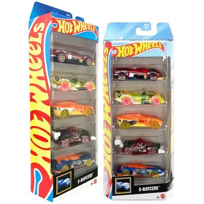 Hot Wheels Coleção X-raycers Pack 5 Carrinhos 1:64 Metal JBJ74