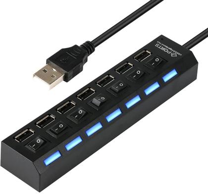 Imagem de Hub Usb 7 Portas 2.0 Hd Extensor Pen Drive Hd