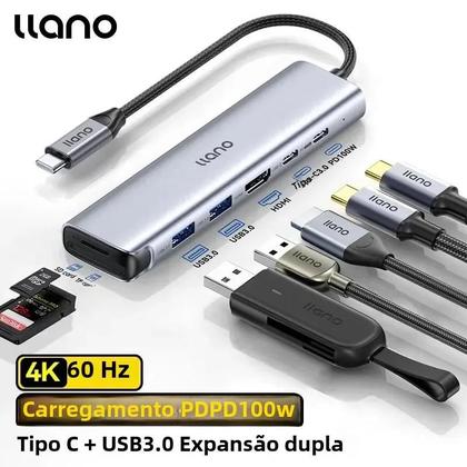 Imagem de Hub USB-C 7 em 1 - 4K@60Hz, HDMI 2.0, 100W PD, Leitor de Cartão