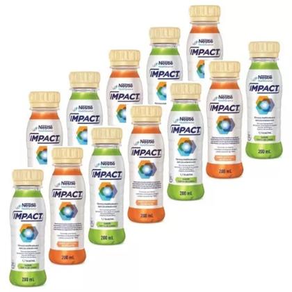 Imagem de Impact Nestlé  kit Com 12 frascos  200ML  - Escolha O Sabor