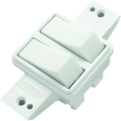 Imagem de Interruptor 2 Teclas Paralelas Sistema X Bco S/ Placa Radial
