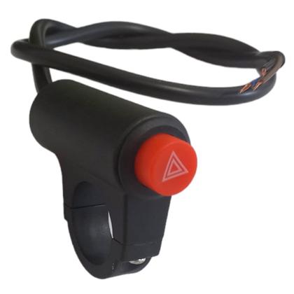 Interruptor Botão Pisca Alerta Universal Com Suporte Guidão - MHX