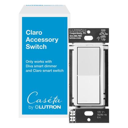 Imagem de Interruptor de acessórios Lutron Caseta Smart Claro DVRF-AS-WH Branco