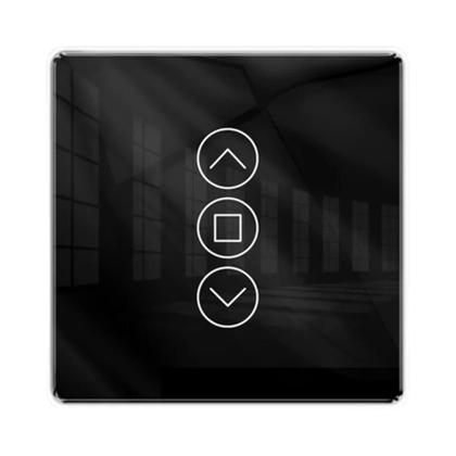 Imagem de Interruptor De Cortina De Vidro Touch WiFi Inteligente RF433 2.5D Para Persianas Rolô Alexa Google