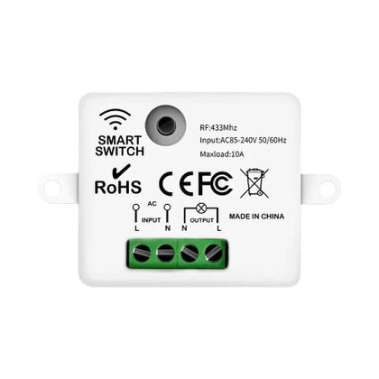 Imagem de Interruptor De Luz Sem Fio Inteligente 433MHz Controle Remoto 1/2/3 Gang 10A 110V 220V Para Lâmpada