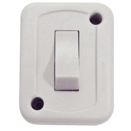 Imagem de Interruptor de Sobrepor 1 Tecla Simples 10A 250 V Branco