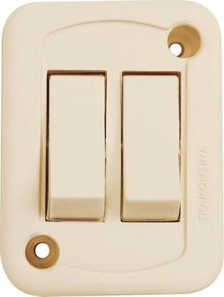 Imagem de Interruptor de sobrepor 2 teclas simples 10A 250V~  Priscus