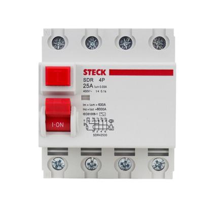 Imagem de Interruptor diferencial  4p 25a 30ma steck sdr42530