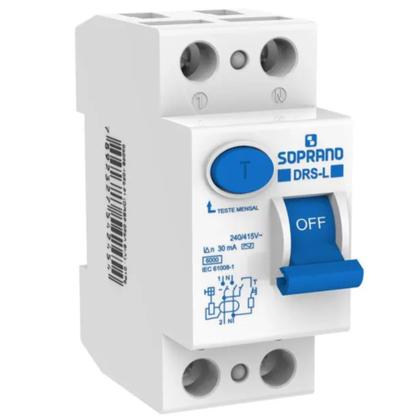 Imagem de Interruptor Diferencial DR 63a 2 Polos 30ma Bipolar 6ka