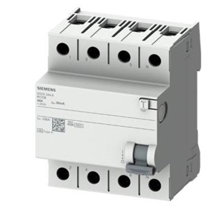 Imagem de Interruptor Diferencial Residual 3P+N 63A 30MA 5SV5346-0MB  Siemens