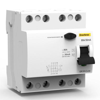 Imagem de Interruptor Diferencial Residual Quadripolar 80A 30MA 6KA ENERBRAS