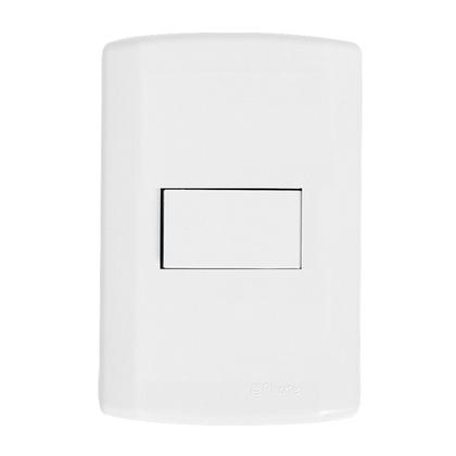 Imagem de Interruptor Horizontal de Embutir Branco Lig Paralela Pluzie