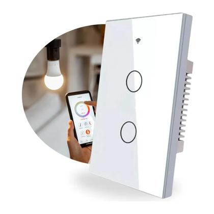 Imagem de interruptor inteligente 2 Botão wifi controle remoto controle voz androide BIVOLT