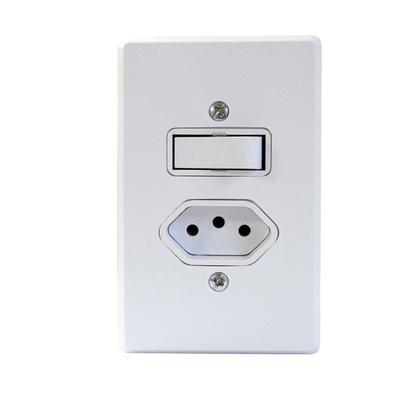 Imagem de Interruptor Paralelo + Tomada 2P+T 10a Linha Gelo Radial