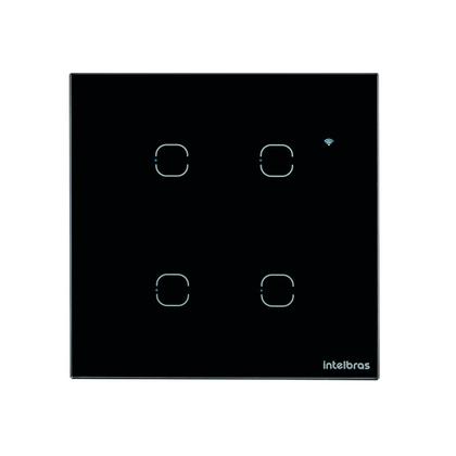 Imagem de Interruptor SMART WI-FI Touch 4 Teclas Preto EWS 1004 4850028