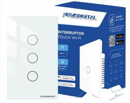 Imagem de Interruptor Touch Inteligente 3 Botões Touch Wi-Fi
