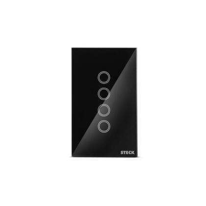 Imagem de Interruptor Touch Wifi 4x2 4 Módulos Preto Smarteck