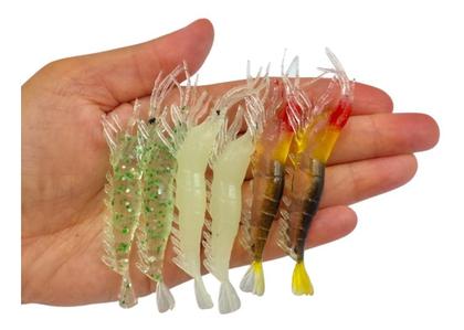 Imagem de Isca artificial camarão sem anzol - 6 unidades