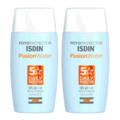 Imagem de Isdin Fusion Water 5 Stars Kit com 2 Unidades  Protetor Solar Facial FPS60  50ml