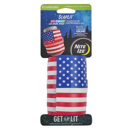 Imagem de Isolador de bebidas Nite Ize SlapLit LED Patriotic Can Wrap