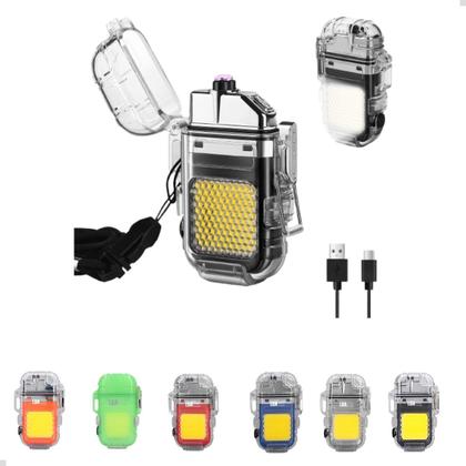 Imagem de Isqueiro Plasma Recarregável com Lanterna Led Prova D'agua