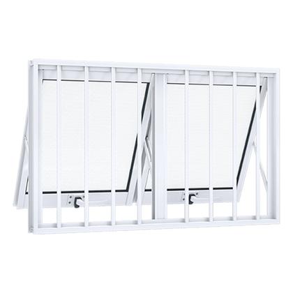 Imagem de Janela de Aluminio Maxim-ar Duplo 60x118cm com Grade Lucasa Alumínios