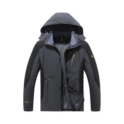 Imagem de Jaqueta Masculina Impermeável E Corta-Vento Com Capuz, Zíper, Resistente Ao Desgaste E Respirável