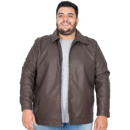 Imagem de Jaqueta PU Poliuretano Plus Size Masculina Tradicional