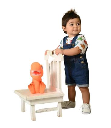 Imagem de Jardineira Jeans Infantil Masculina de Verão para Bebê Menino 579979