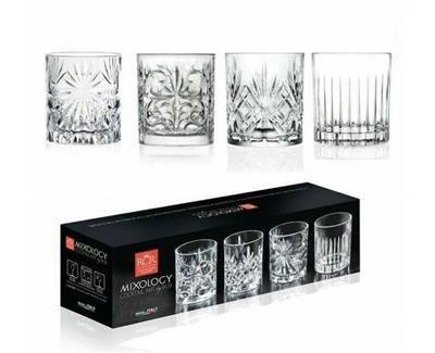 Imagem de Jg 4 copos baixos cristal italiano mixology 330ml rcr