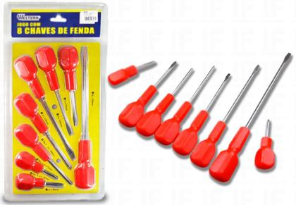 Imagem de Jg chave fenda/phil 8pc western vermelho