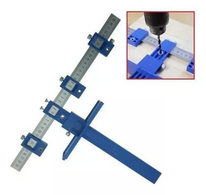 Imagem de Jig Gabarito Ferramenta Marcenaria Transferidor Furo Cavilha