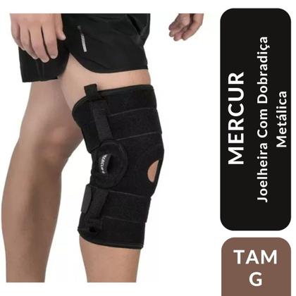 Imagem de Joelheira Ortese Articulada com Dobradiças Metálicas Tamanho G Mercur Original
