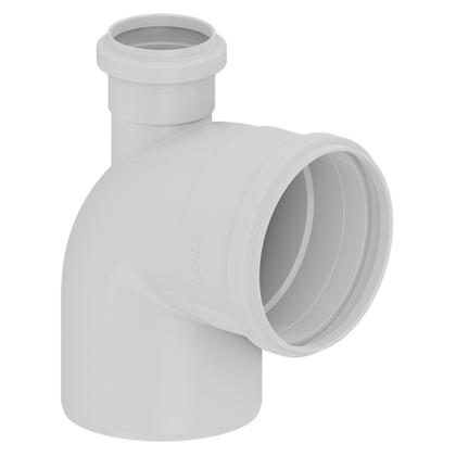 Imagem de Joelho Esgoto Branco 100mm 90º C/ Visita 50mm Tigre