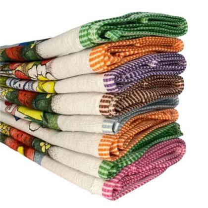 Imagem de Jogo 10 Uni Pano De Prato Guardanapo Estampado Com Bainha E Prendedor Costura Reforçada