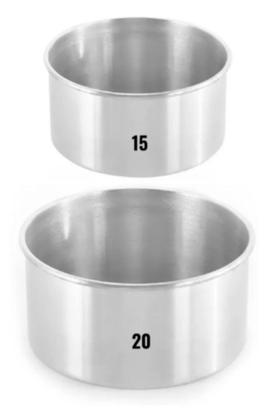 Imagem de Jogo 2 Forma Assadeira Bolo Redonda Alta 15 E 20x10 Cm