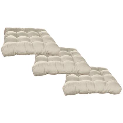 Imagem de Jogo 3 assentos para cadeira futton 40x40 bege