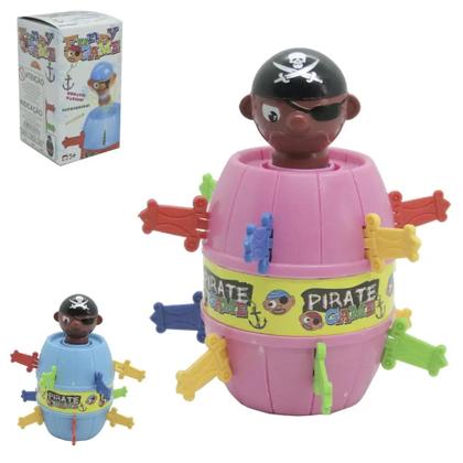 Imagem de Jogo barril pequeno salta pirata com 12 espadas colors na caixa - FIRST