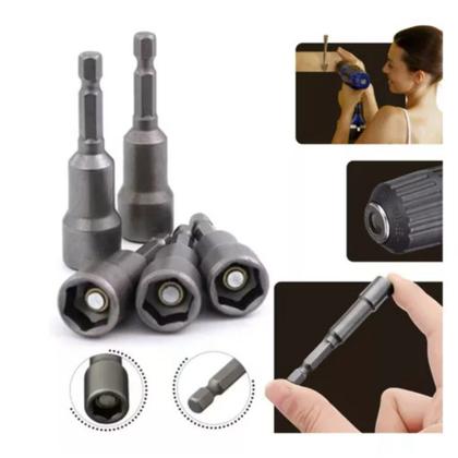 Imagem de Jogo Bits Soquete Canhao Magnetico 5 PCS 65mm Parafusadeira Bomvink Profissional