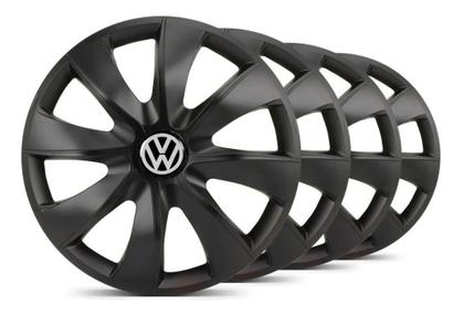 Imagem de Jogo Carlota Aro 14 Esportiva Prime Vw Gol G5 G6 Preta Fosca
