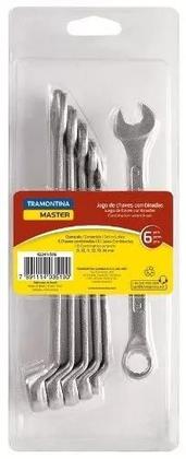 Imagem de Jogo Chave Boca Combinada 6 Peças Top Tramontina 42241506