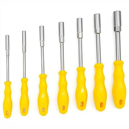 Imagem de Jogo Chave Canhão C/ 7 Peças Crv Pro Em Aço Carbono E Pvc Fertak