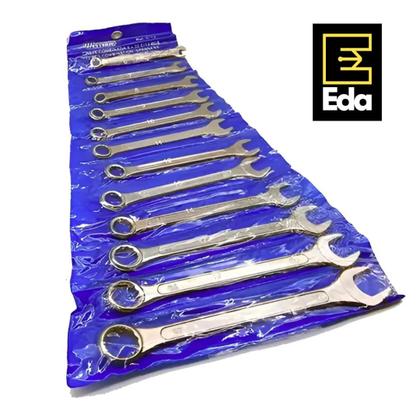 Imagem de Jogo Chave Combinada Boca e Estrela 12 Peças de 6 a 22mm EDA Resistente Aço Carbono