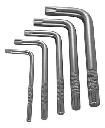 Imagem de Jogo Chave L Multidentada 5 Peças M5, M6, M8, M10 E M12