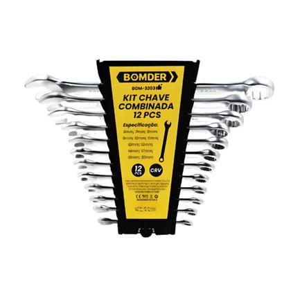Imagem de Jogo Chaves Combinadas 12 Peças 6-22MM Catraca De Cabeça Dupla Extremidade Estrela CRV