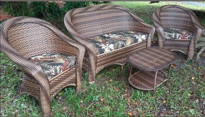 Imagem de Jogo conjunto sofá Area Externa Almofada Rivieira Marron