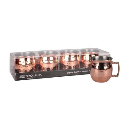 Imagem de Jogo de 4 mini canecas de shot em aco inox 60ml