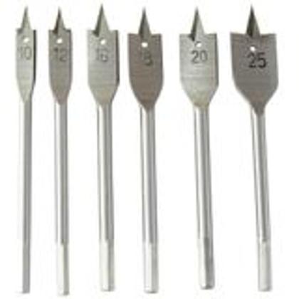 Imagem de Jogo De 6 Brocas Chatas Para Madeira 3/8 - 1 4dl