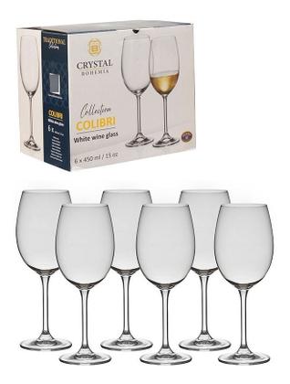 Imagem de Jogo De 6 Taças Vinho Tinto 450ml Cristal Bohemia Titanium