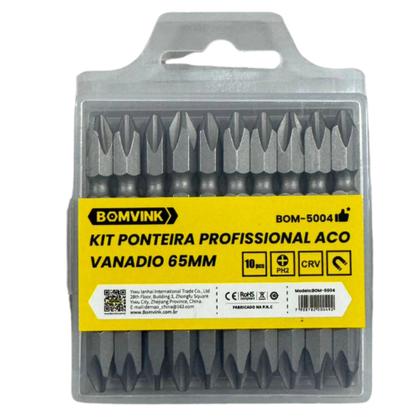 Imagem de Jogo de bits duplos 65mm para parafusadeira com ponta magnetica